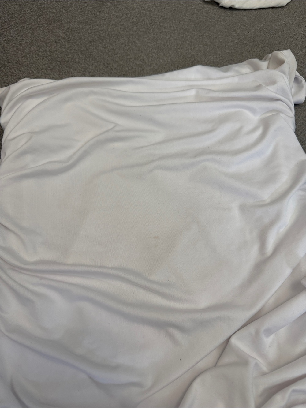 White Ruched Bodycon Mini Dress - Sleek Party Dress - Picture 11 of 13